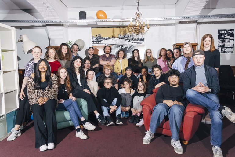 Salon5 Gruppenfoto und Jugendreporter Team, Copyright @CORRECTIV