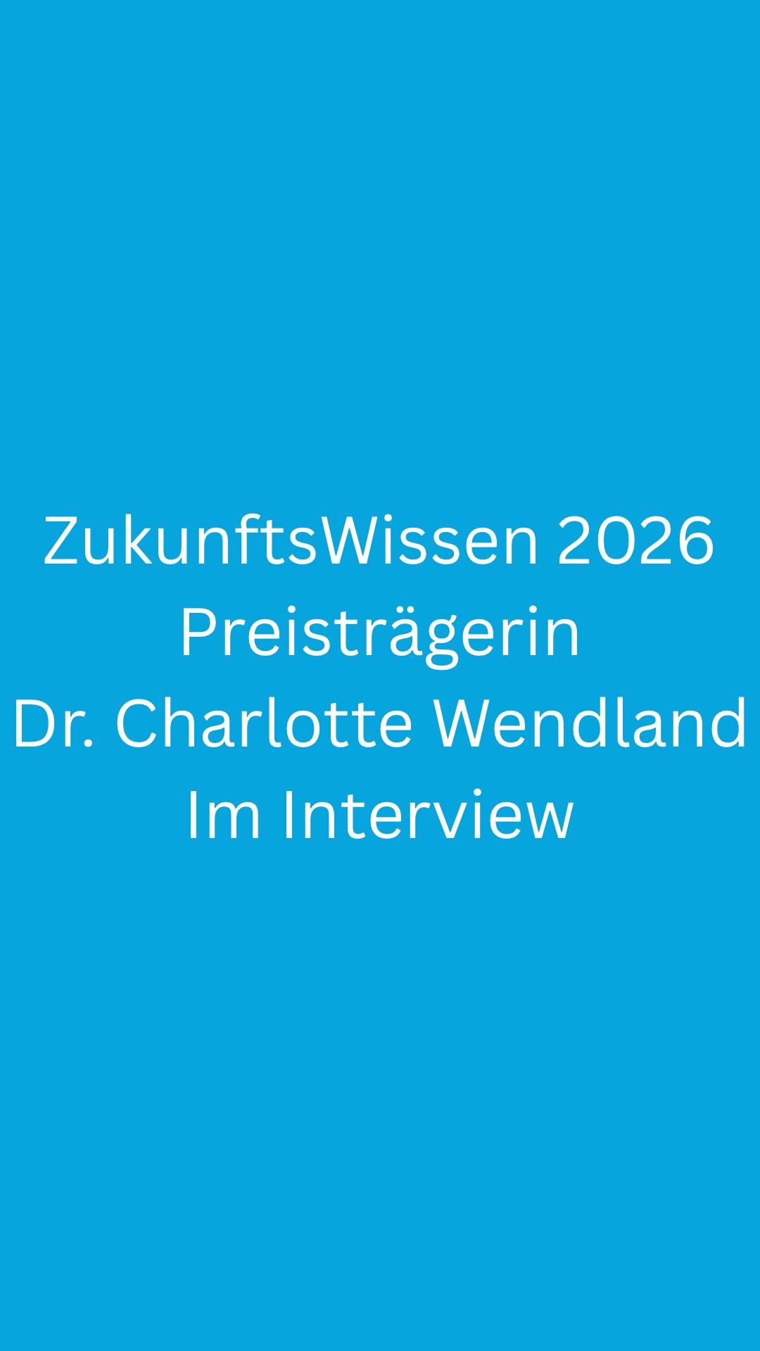 Was beschäftigt unsere ZukunftsWissen-Preisträgerin eigentlich in ihrer Forschung? ⚖️<br />
<br />
🎥Dr. Charlotte Wendland nimmt uns mit in ihre wissenschaftliche Arbeit und erklärt, welchen rechtlichen Fragestellungen sie sich besonders widmet. Im Mittelpunkt steht hier nicht zuletzt, wie unser Rechtssystem mit gesellschaftlichem Wandel und unterschiedlichen Lebensrealitäten umgehen kann.💡<br />
<br />
➡️Das ganze Interview unter Für eine zukunftsfähige Gesellschaft | Commerzbank Stiftung <br />
<br />
🏆Für ihre herausragende Forschung wurde sie gerade erst mit dem ZukunftsWissen-Preis 2026 von Leopoldina und Commerzbank-Stiftung ausgezeichnet. <br />
<br />
#ZukunftsWissen #WissenschafftZukunft #CommerzbankStiftung #Leopoldina #Wissenschaft #Rechtswissenschaft #Forschung