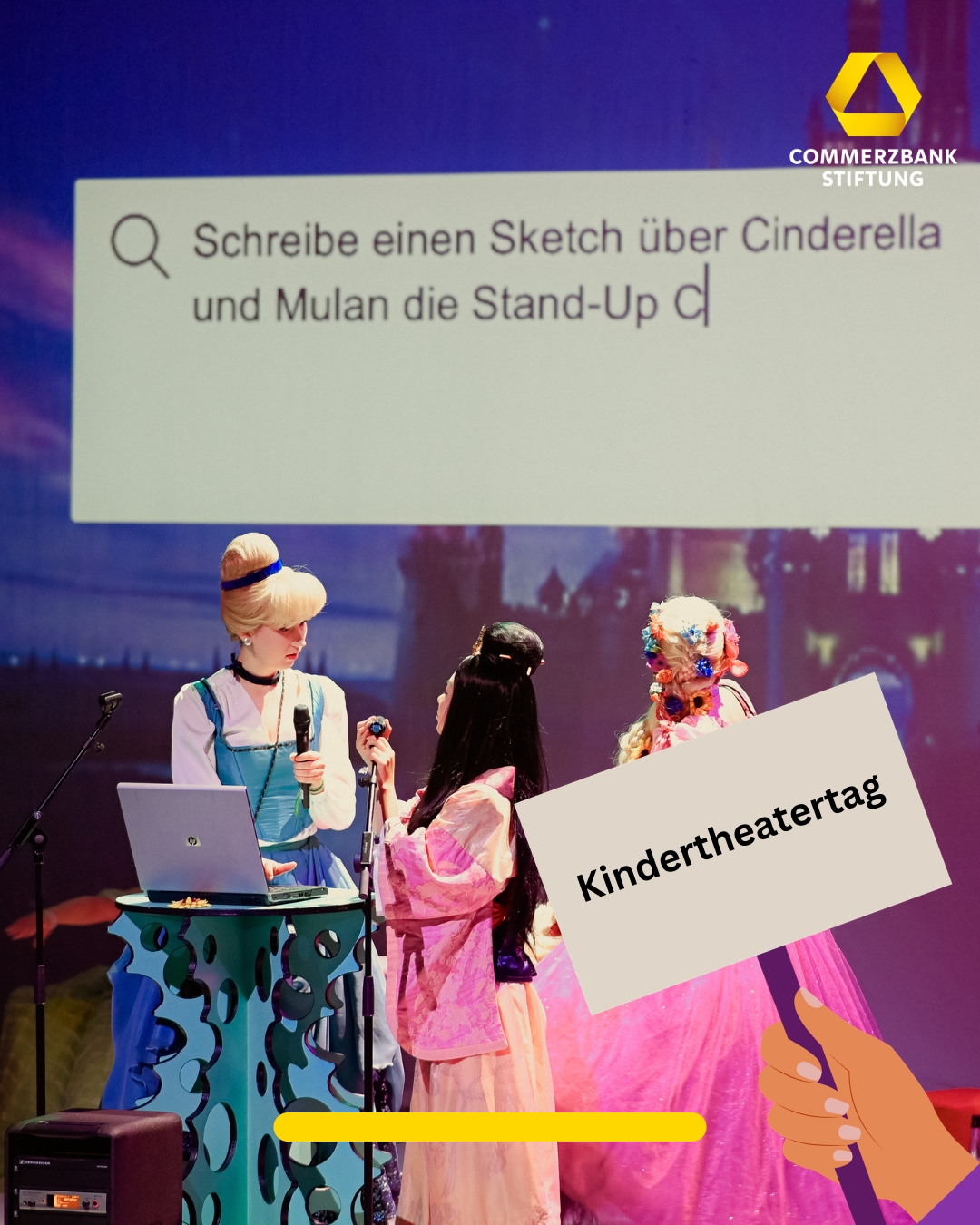 Kindertheatertag und unser Förderpartner mittendrin! 🎭<br />
<br />
👉 Jedes Jahr am 20. März macht der Kindertheatertag darauf aufmerksam, wie wichtig es ist, Kinder und Jugendliche früh für Kultur zu begeistern und ihre Neugier sowie Kreativität zu stärken. <br />
<br />
Mit dem Jungen Theater zeigt unser Förderpartner, das Theater Münster, wie lebendig und inspirierend Theater für junge Menschen sein kann. ✨<br />
<br />
Außerdem wird sichtbar, wie Kultur Räume schafft, in denen Kinder sowie Jugendliche entdecken, mitdenken und ihre eigene Stimme finden können.💡<br />
<br />
Ein starkes Beispiel dafür, wie Kultur junge Menschen inspirieren kann! 💛<br />
<br />
#KulturelleTeilhabe #Fördern #Kultur #Kindertheatertag #KunstundKultur #Kulturfüralle Copyright: Ramon Karola / Theater Münster